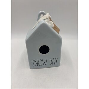 Rae Dunn Artisan Collection by Magenta SNOW DAY Light Blue Square Birdhouse